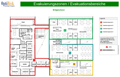 Evakuierungszonenplan / Evakuierungsbereich Evakuierungszonenplan / Evakuierungsbereich